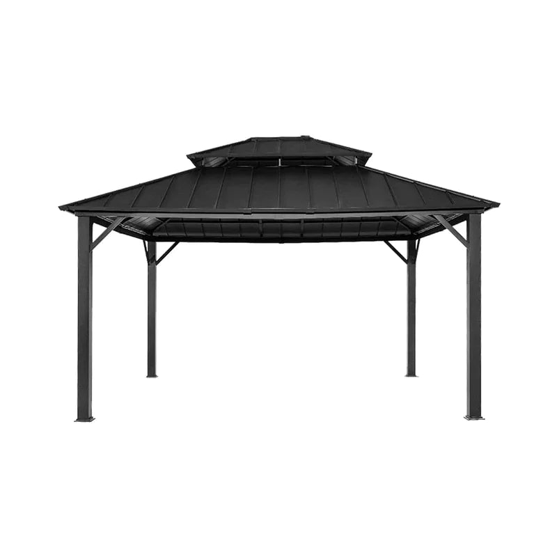 12' x 14' Andes Hardtop Gazebo with Double Roof